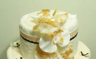 Towel Cake Centerpiece