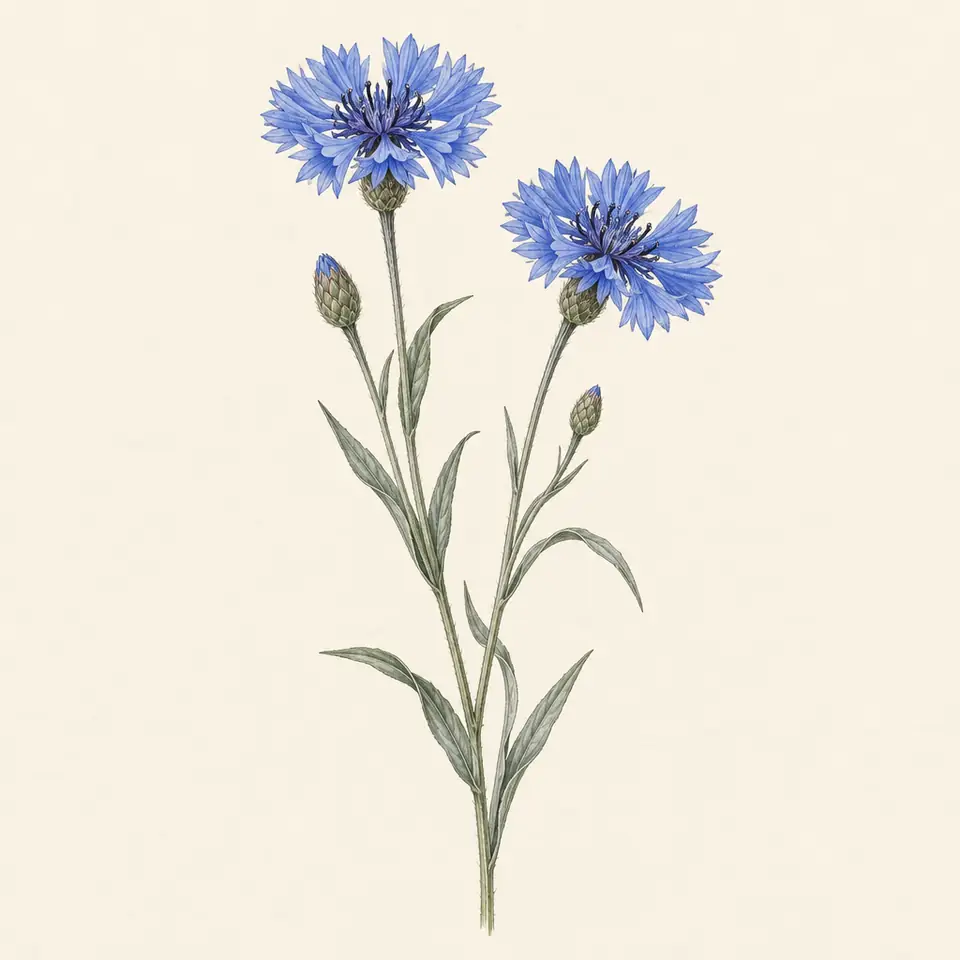 Bachelor’s Button (illustration)