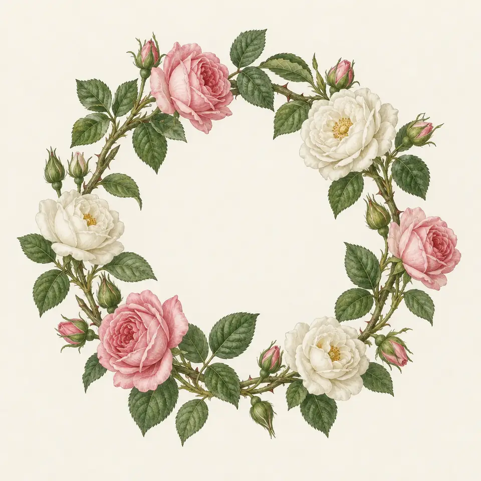 Rose, Garland of Roses (illustration)