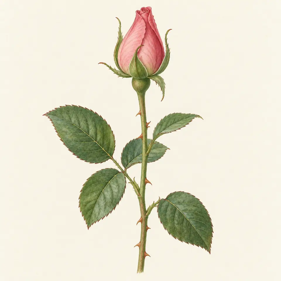 Rose, Rosebud (illustration)