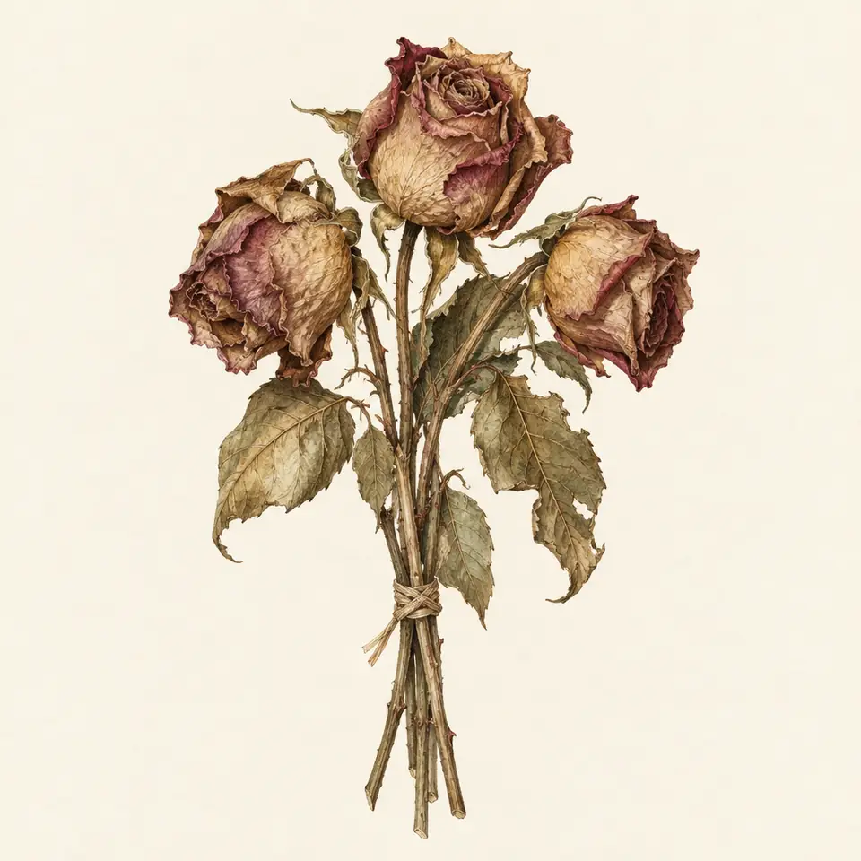 Bouquet of Withered Flowers (illustration)